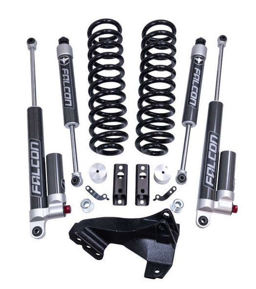 ReadyLIFT 2.5" Coil Spring Front Lift Kit W/ Falcon 2.1 Monotube Fronts & Tow Haul Rear Shocks (20-25 Ford F-250/350 Super Duty | 4WD | Diesel) 46-20254