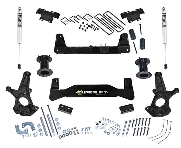 SUPERLIFT 6.5" Lift Kit w/ FOX Shocks | For OEM Aluminum or Stamped Steel Control Arms | 14-18 Chevrolet/GMC Silverado/Sierra 1500 2WD K181F