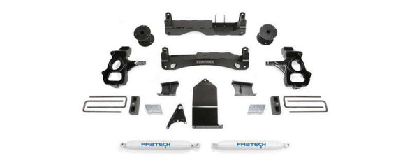 Fabtech 4" Basic System w/ Rear Performance Shocks | For OEM Aluminum/Stamped Steel UCA | 14-18 Chevrolet/GMC 1500 K1119 Fabtech 4" Basic System w/ Rear Performance Shocks | For OEM Aluminum/Stamped Steel UCA | 14-18 Chevrolet/GMC 1500 K1119