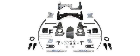 Fabtech 6" Basic System w/ Rear Performance Shocks | For OEM Aluminum/Stamped Steel UCA | 14-18 Chevrolet/GMC 1500 K1068 Fabtech 6" Basic System w/ Rear Performance Shocks | For OEM Aluminum/Stamped Steel UCA | 14-18 Chevrolet/GMC 1500 K1068