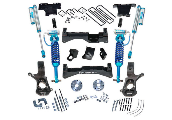 SUPERLIFT 8" Lift Kit w/ King Coilovers And Shocks - OEM Cast Steel Control Arms - 07-16 Sierra/Silverado 1500 4WD K919KG