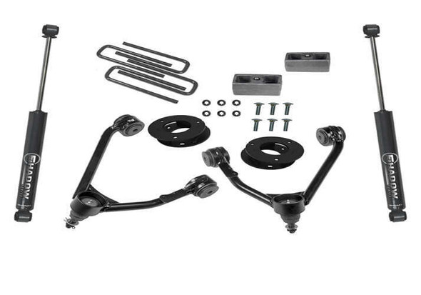 SUPERLIFT 3.5" Lift Kit w/ Superide Rear Shocks - Cast Steel Control Arm - 07-16 Silverado/Sierra 1500 2WD 3850