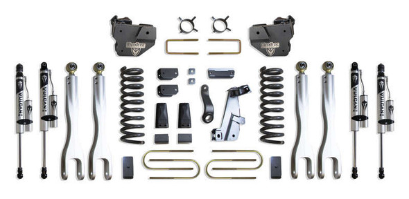 MaxTrac 8" Lift Kit With 4-Links/Vulcan Reservoir Shocks (13-18 Ram 3500/3500 Dually | 4WD | Diesel) K947385VRL