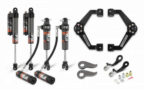 Cognito 3 Inch Elite Leveling Kit | Fox Elite 2.5 Reservoir Shocks (20-25 Chevy Silverado/GMC Sierra 2500HD/3500HD) 210-P0930 Cognito 3 Inch Elite Leveling Kit | Fox Elite 2.5 Reservoir Shocks (20-25 Chevy Silverado/GMC Sierra 2500HD/3500HD) 210-P0930