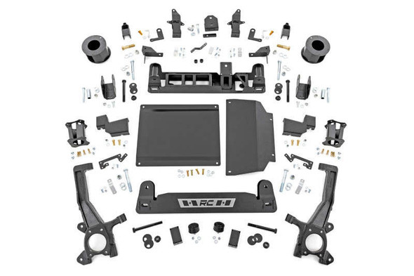 Rough Country 6" Lift Kit | Strut Spacers w/ Shock Relocation Brackets (22-25 Toyota Tundra) 75900