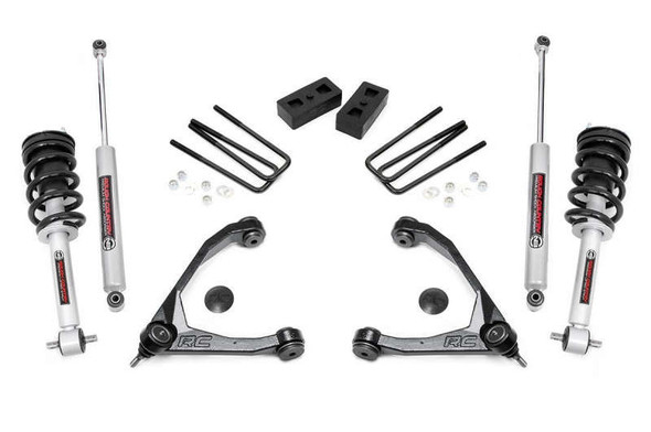 Rough Country 3.5" Lift Kit | Lifted Struts | N3 Shocks (14-16 Chevy Silverado/GMC Sierra 1500 | 2WD) 198.23