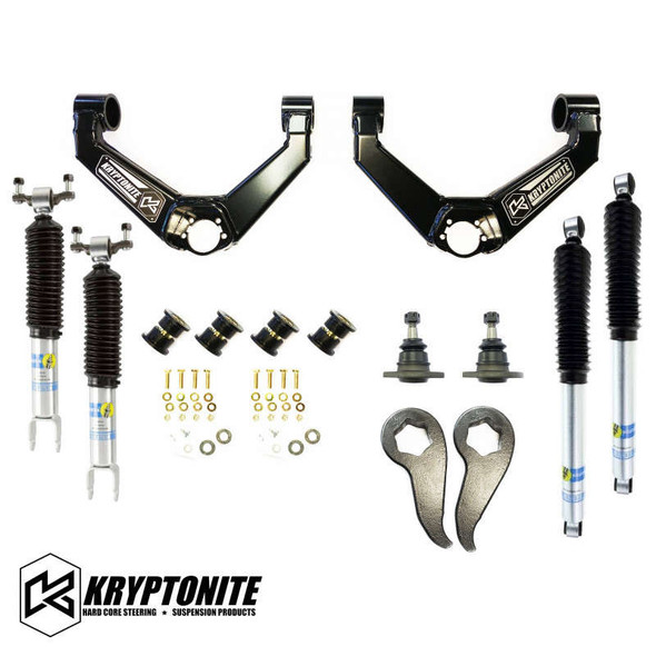 Kryptonite Stage 3 Leveling Kit w/ Bilstein Shocks (For 8 Lug Trucks) | 11-19 Chevrolet Silverado/GMC Sierra 2500/3500 KR11STAGE3BIL