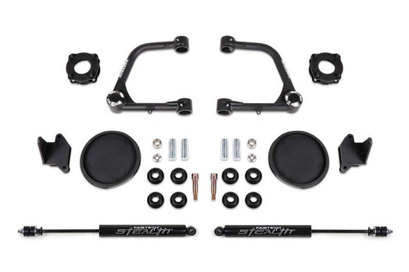Fabtech 3" Uniball UCA Lift Kit W/ Front Shock Spacers & Rear Coil Spring Spacers W/ Rear Stealth Shocks | 22-23 Toyota Tundra 4WD K7086M