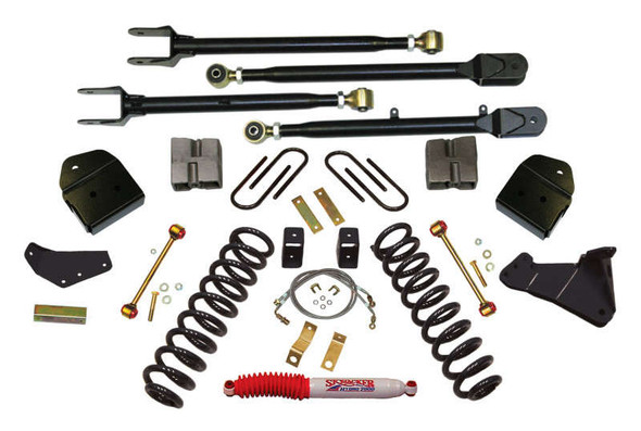 Skyjacker 4" Suspension Lift w/ Black MAX Shocks (08-10 Ford F-250 Super Duty | Gas | 4WD) F84024K-B