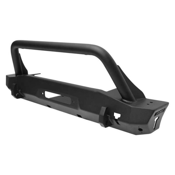 Westin Textured Black WJ2 Stubby Front Bumper W/Bull Bar 59-80075 Westin Textured Black WJ2 Stubby Front Bumper W/Bull Bar 59-80075