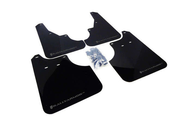 Rally Armor UR Black Mud Flap/Grey Logo MF11-UR-BLK/GRY