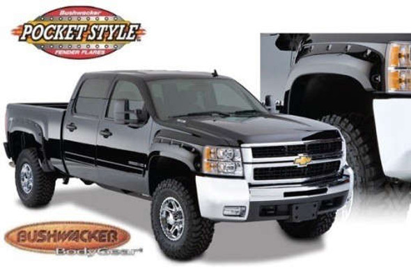 Bushwacker Pocket Style Fender Flare - Set of 4 - Matte Black 40942-02