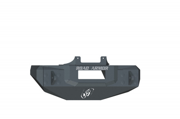 Road Armor Stealth Stubby Front Winch Bumper - Texture Black | WARN PowerPlant 509R0B