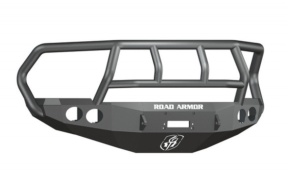 Road Armor Stealth Front Winch Bumper w/ Titan II Guard - Texture Black | WARN 16.5ti 40802B