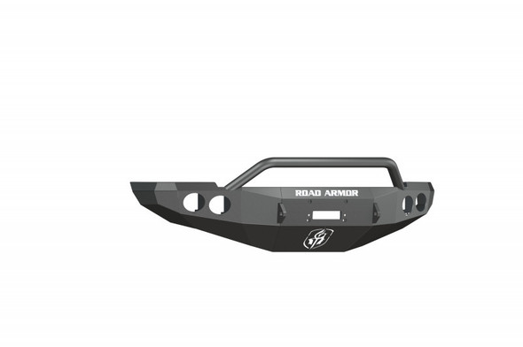 Road Armor Stealth Front Winch Bumper w/ Pre-Runner Guard - Texture Black | WARN 16.5ti 40804B