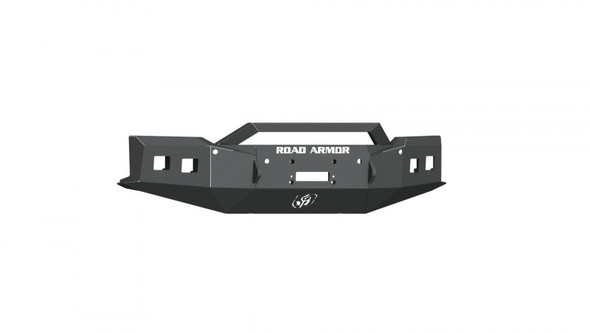 Road Armor Stealth Front Winch Bumper Sheet Metal w/ Pre-Runner Guard - Texture Black | WARN ZEON 10S/Smittybilt XRC 3191F3B