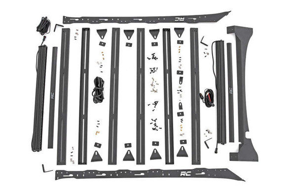 Rough Country Roof Rack | FR & RR 40 Inch Single Row BLK LEDs 51022