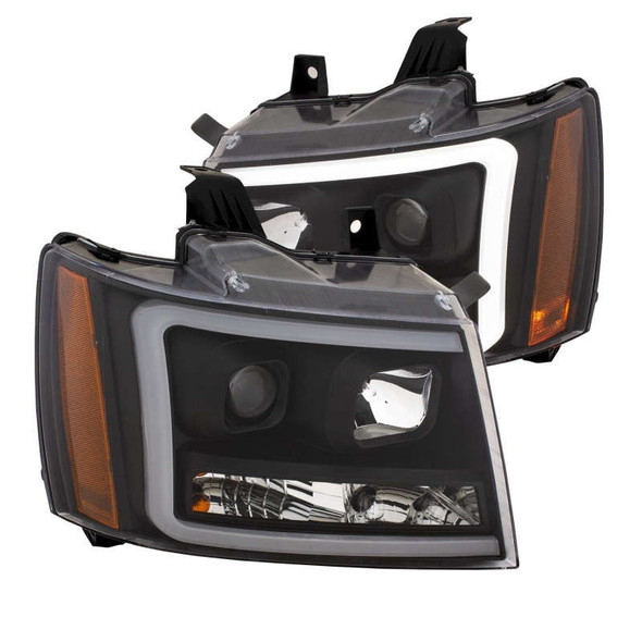 Anzo Projector Headlights | Black w/Amber 111402 Anzo Projector Headlights | Black w/Amber 111402