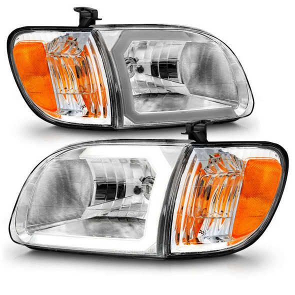 Anzo Crystal Headlights w/Light Bar Style | Clear/Chrome 111580 Anzo Crystal Headlights w/Light Bar Style | Clear/Chrome 111580