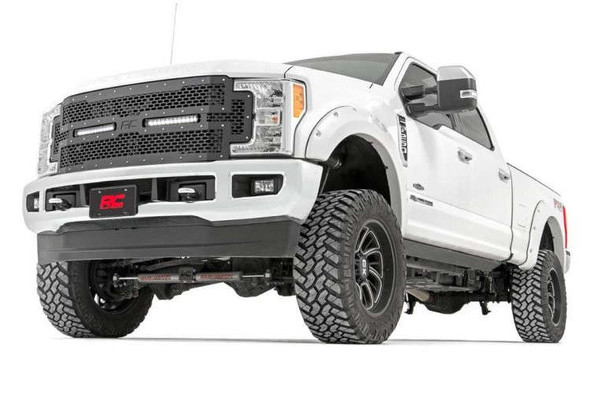 Rough Country Mesh Grille | Black Series LED Light Bars | Pair | 12" | Dual Row 70216