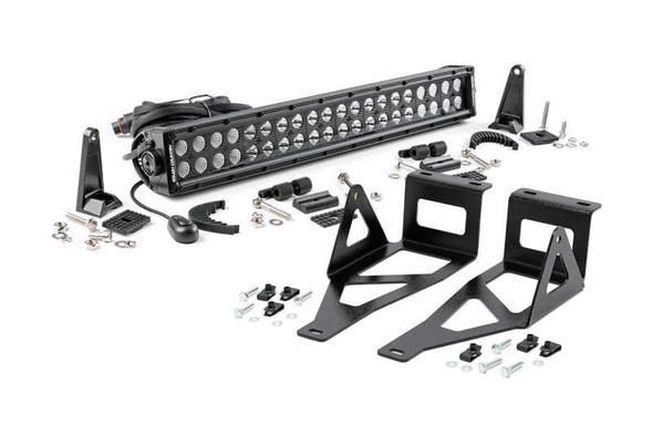 Rough Country LED Light | Bumper Mount | 2" Black Dual Row 70665