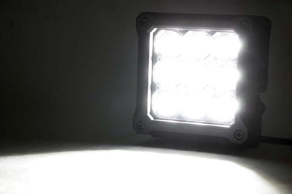 Rough Country Chrome Series LED Light Pair | 4" | Square | White DRL 70905DRL