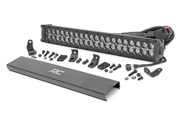 Rough Country Black Series LED Light | 20 Inch | Dual Row | Amber DRL 70920BDA