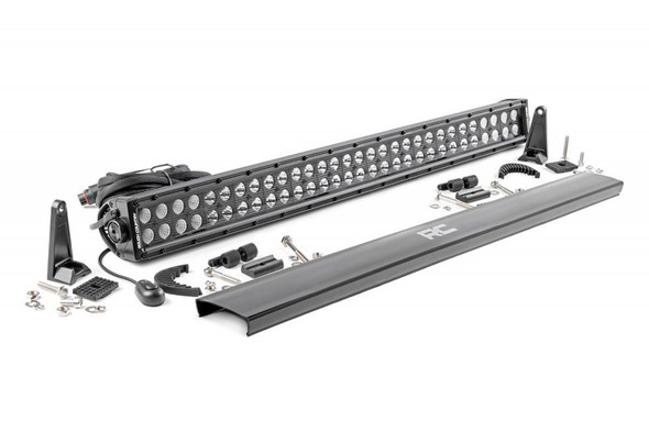 Rough Country Black Series LED Light Bar | 30" | Dual Row 70930BL