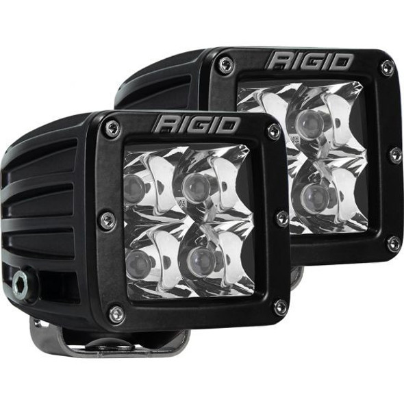 RIGID D-Series Pro Surface Mount Spot Lights (Pair | Black Housing) 202213