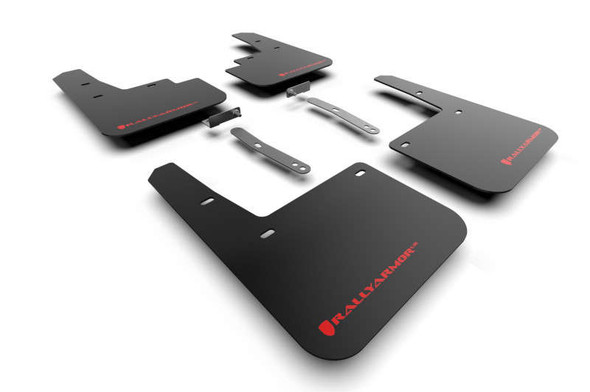 Rally Armor UR Black Mud Flap/Red Logo MF93-UR-BLK-RD