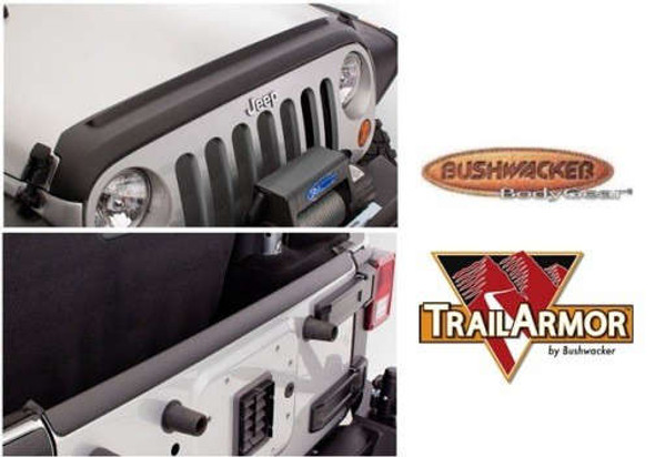 Bushwacker Jeep Trail Armor Hood and TailGate Protector - Set - OE Matte Black 14013