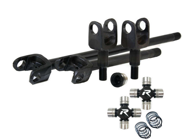 Revolution 4340 Chromoly Front Axle Kit HD U-Joints | W/ Disconnect Eliminator | Dana 30 | 30 Spline RAK30-YJ-30-HD