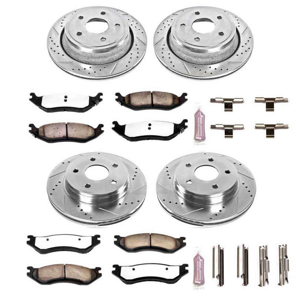 PowerStop Z36 Truck & Tow Front & Rear Brake Upgrade Kit | 5 Lug Models K2168-36