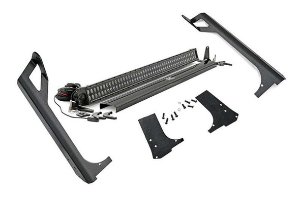 Rough Country LED Light | Windshield Mount | 50" Black Dual Row 70503BL