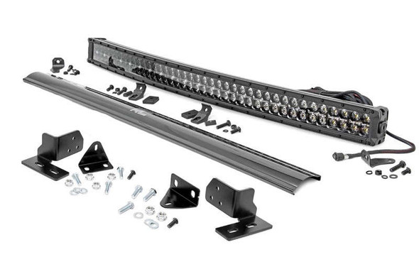 Rough Country LED Light | Bumper Mount | 40" Black Dual Row | White DRL 70682DRL