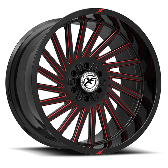 XF Offroad Wheels XF-239 Gloss Black Red Milled 20x10 -24mm Offset 5x127 (5x5),5x139.7 (5x5.5) | Fits Jeep Wrangler 07-Present and Jeep Gladiator XF Offroad Wheels XF-239 Gloss Black Red Milled 20x10 -24mm Offset 5x127 (5x5),5x139.7 (5x5.5) | Fits Jeep Wrangler 07-Present and Jeep Gladiator
