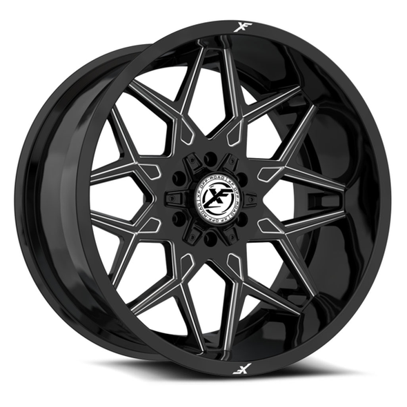 XF Offroad Wheels XF-238 Gloss Black Milled 20x10 -12mm Offset 6x135,6x139.7 (6x5.5) XF Offroad Wheels XF-238 Gloss Black Milled 20x10 -12mm Offset 6x135,6x139.7 (6x5.5)