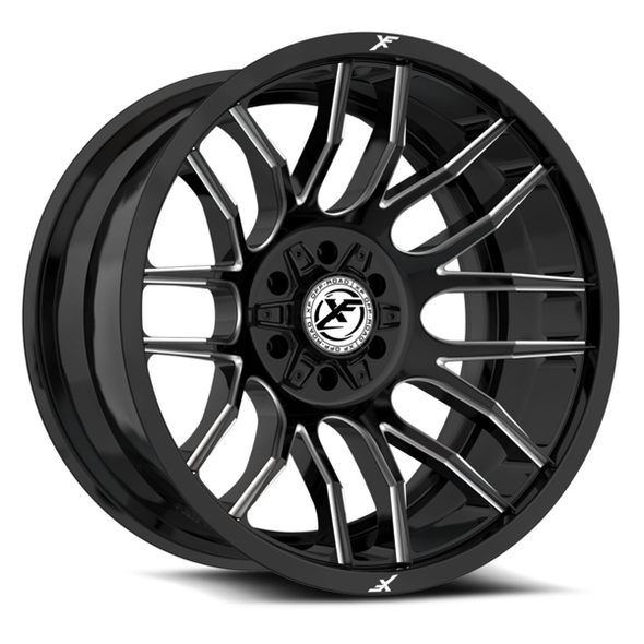XF Offroad Wheels XF-232 Gloss Black Milled 20x10 -24mm Offset 6x135,6x139.7 (6x5.5) XF Offroad Wheels XF-232 Gloss Black Milled 20x10 -24mm Offset 6x135,6x139.7 (6x5.5)