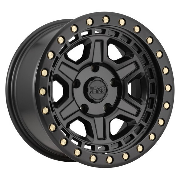 Black Rhino Wheels Reno Matte Black with Brass Bolts 17x9 -18mm Offset 5x127 (5x5) | Fits Jeep Wrangler 07-Present and Jeep Gladiator Black Rhino Wheels Reno Matte Black with Brass Bolts 17x9 -18mm Offset 5x127 (5x5) | Fits Jeep Wrangler 07-Present and Jeep Gladiator