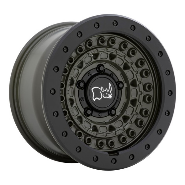 Black Rhino Wheels Barricade Olive Dabe Green With Black Rock Guard 18x9 -18mm Offset 5x127 (5x5) | Fits Jeep Wrangler 07-Present and Jeep Gladiator