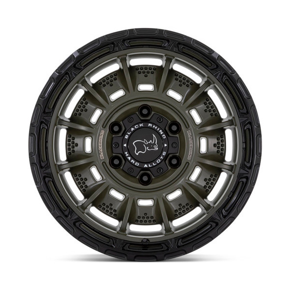 Black Rhino Wheels Legion Olive Drab Green With Black Lip 17x9 0mm Offset 5x127 (5x5) | Fits Jeep Wrangler 07-Present and Jeep Gladiator
