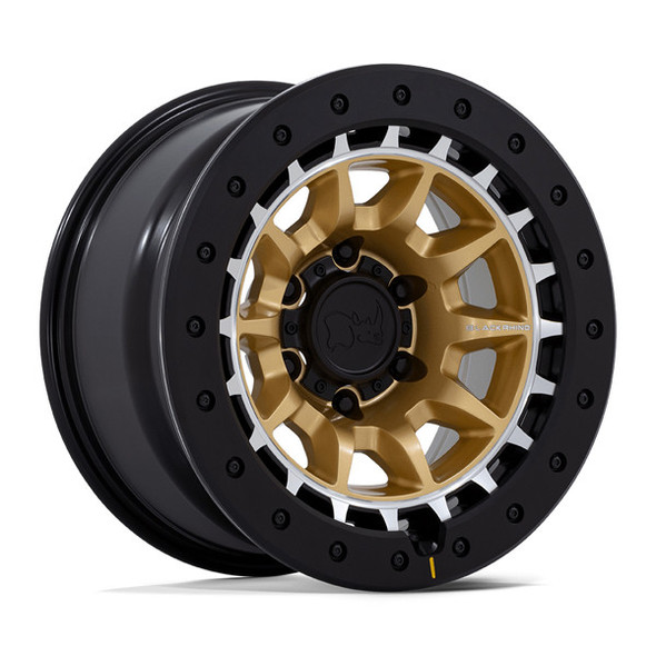Black Rhino Wheels Tusk BR021 Matte Gold with Machined Ring 17x8.5 -10mm Offset 6x139.7 (6x5.5)