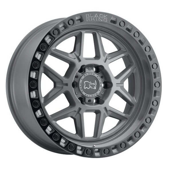 Black Rhino Wheels Kelso Battleship Gray with Blk Lip Edge & Blk Bolts 18x9 12mm Offset 6x139.7 (6x5.5)