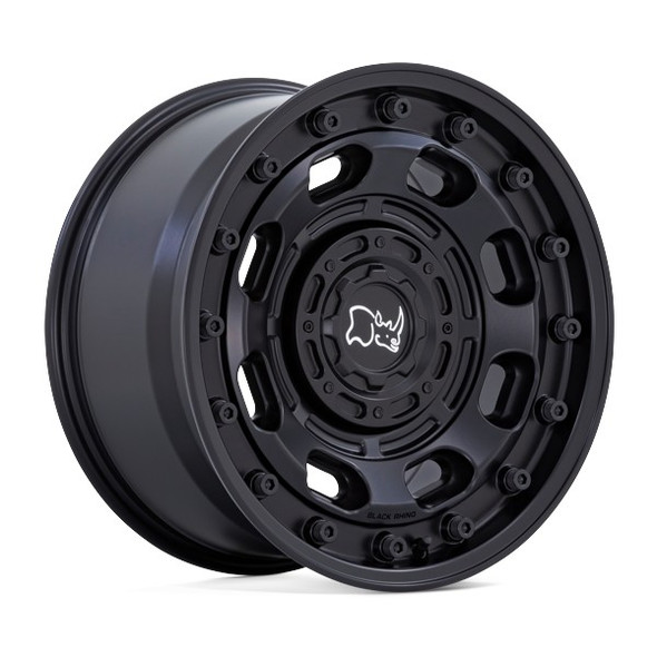 Black Rhino Wheels Atlas BR007 Matte Black 17x8.5 -10mm Offset 5x127 (5x5),5x139.7 (5x5.5) | Fits Jeep Wrangler 07-Present and Jeep Gladiator