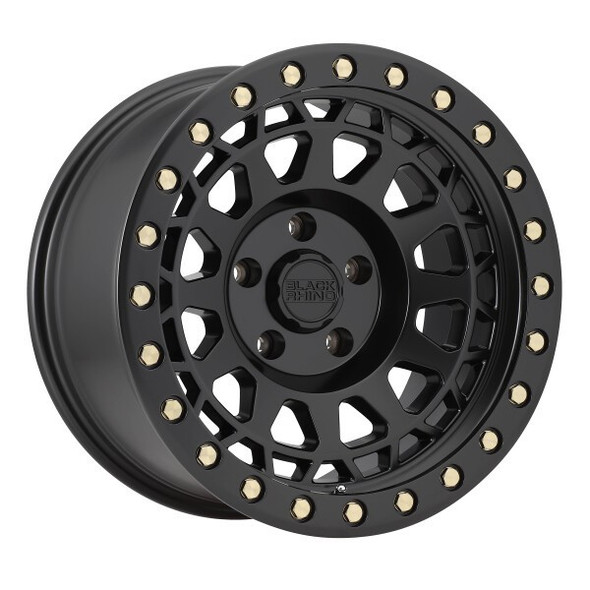 Black Rhino Wheels Primm Matte Black with Brass Bolts 20x9.5 -18mm Offset 5x127 (5x5) | Fits Jeep Wrangler 07-Present and Jeep Gladiator