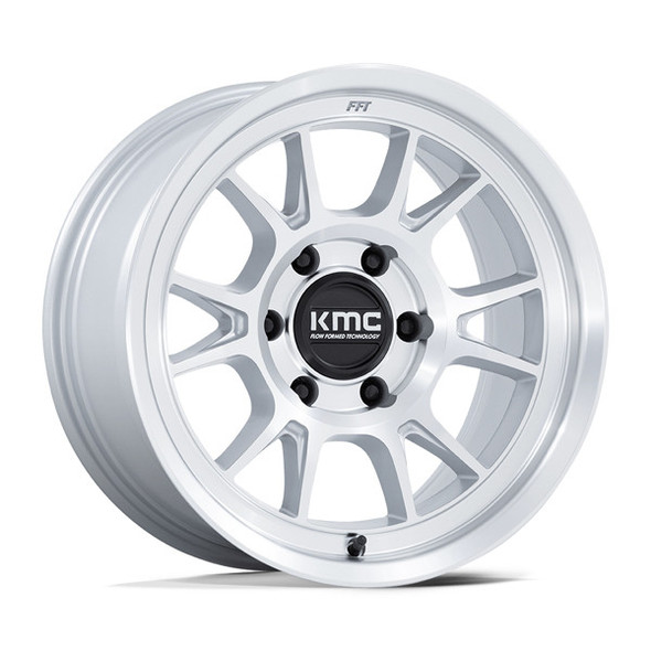 KMC Wheels Range KM729 Gloss Silver With Machined Face 17x8.5 -10mm Offset 6x139.7 (6x5.5)