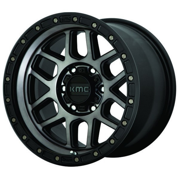 KMC Wheels Mesa KM544 Satin Black with Gray Tint 17x9 -12mm Offset 6x139.7 (6x5.5)