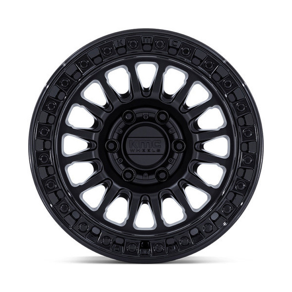 KMC Wheels IMS KM552 Matte Black with Gloss Black Lip 17x8.5 25mm Offset 6x139.7 (6x5.5)