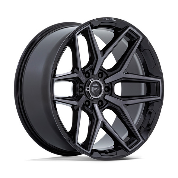 Fuel Offroad Wheels Flux FC854 Gloss Black Brushed Face With Gray Tint 18x9 20mm Offset 6x139.7 (6x5.5)