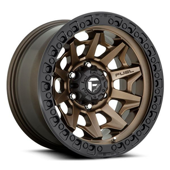 Fuel Offroad Wheels Covert D696 Matte Bronze w/ Black Ring 17x9 -12mm Offset 6x139.7 (6x5.5)